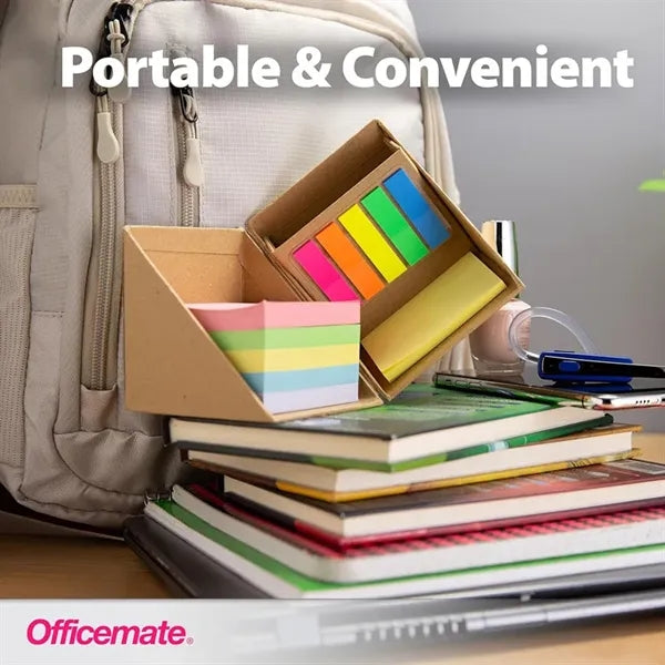 Foldable Desk Storage Box with Sticky Notes