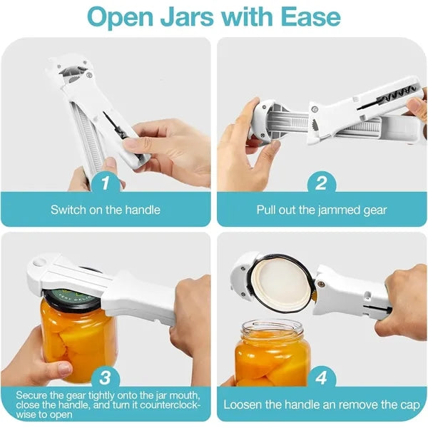 Multi 7 in 1 Retractable Magnetic Can Opener