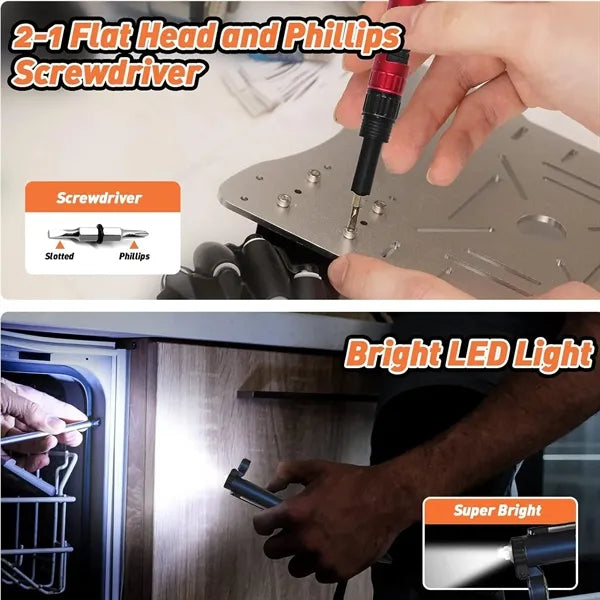 6-in-1 Compass Multifunctional Ballpoint Pen