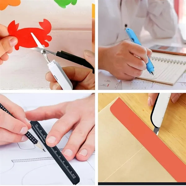4-in-1 Multi-Tool Scissors Ruler Pen