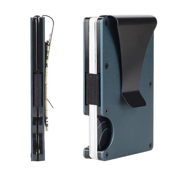RFID Blocking Aluminum Card Holder w/ Money Clip