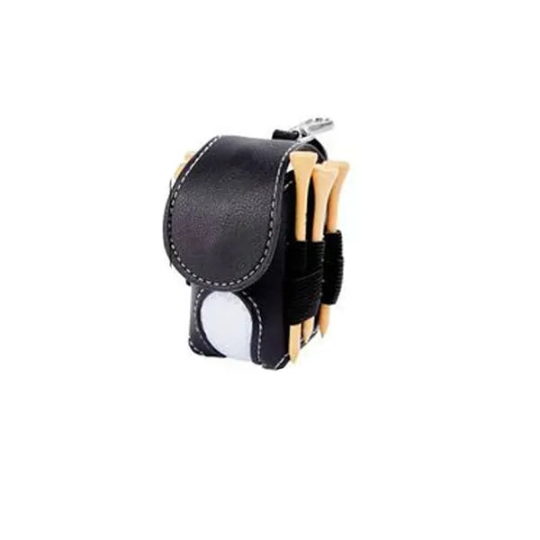 Portable PU Leather Golf Ball Pouch