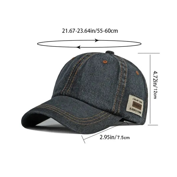 Four season washed denim fashionable duckbill cap