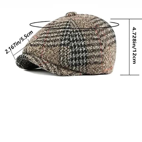 New unisex wool beret and artistic retro octagonal hat