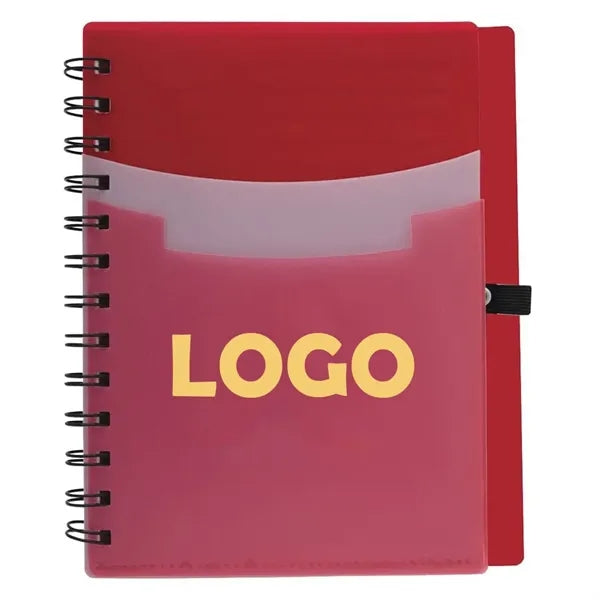 Polypro Notebook With Clear Front Pocket