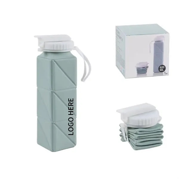 20.9oz Silicone Leak-Proof Travel Water Bottle