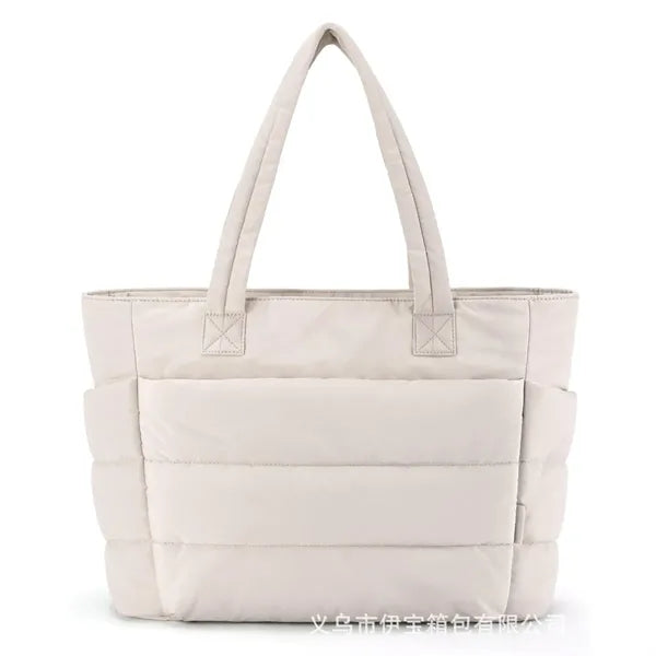16.9in Puffy Padded Tote Bag for Daily & Travel Use