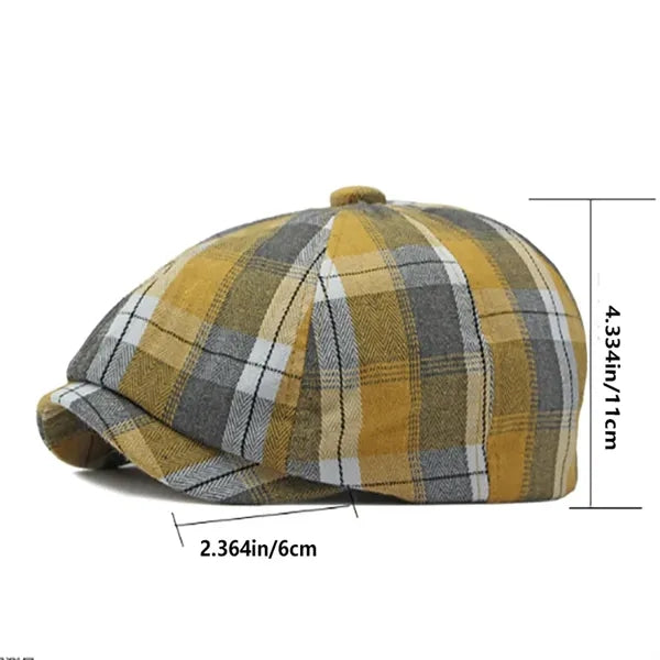 Men's and Women's Lightweight Herringbone Newsboy Cap