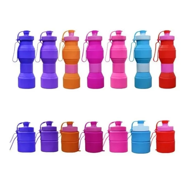 800ML Silicone Collapsible Water Bottle Sports Food Grade