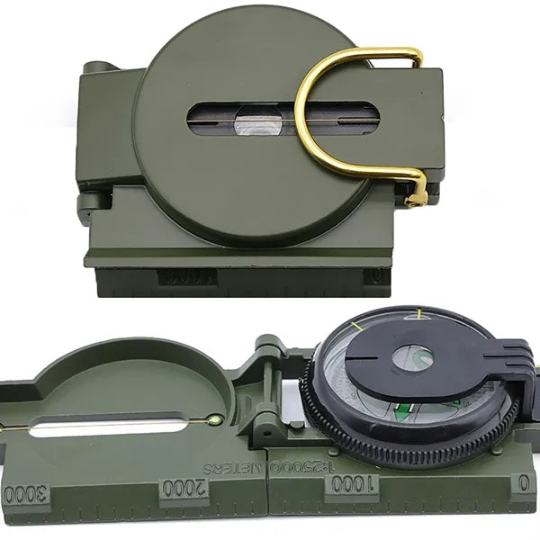 Multifunctional Military Green Outdoor Survival Compass