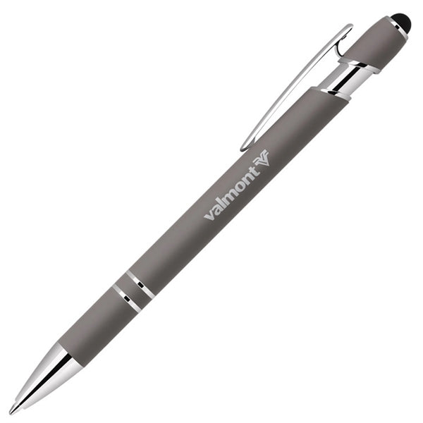 Rubber finish aluminum stylus pen