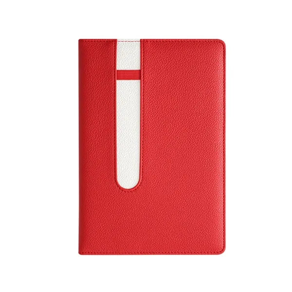 A5 Leather Notebook with Pen Holder