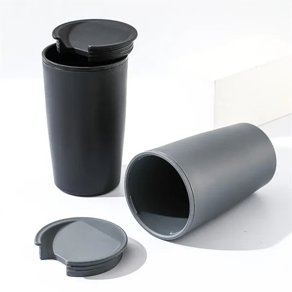 Portable Double Layer Plastic Coffee Cup Free Shipping