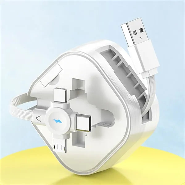 3in1 59-Inch Telescopic USB Charging Cable with Phone Stand