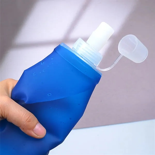 8oz TPU Collapsible Water Bottle With Lid