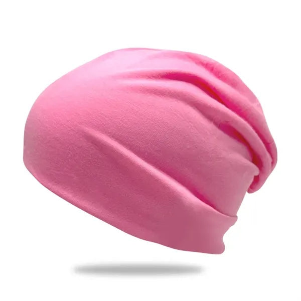 Solid color double-layer pullover hat