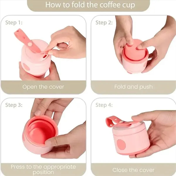 12oz Collapsible Folding Coffee Cup