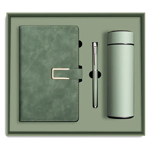 Deluxe A5 Notebook Pen Gift Set w/ Water Bottle