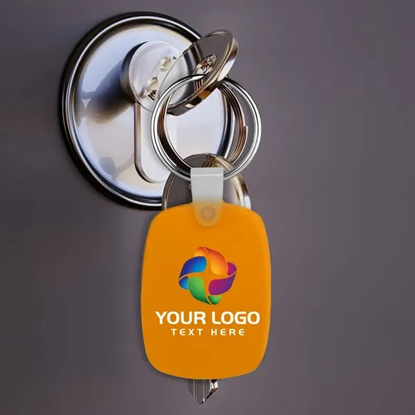Oval Shaped Silicone Keychain