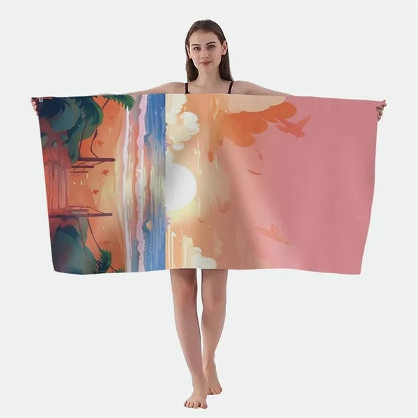 Full Color Dye Sublimation Custom Beach Towel