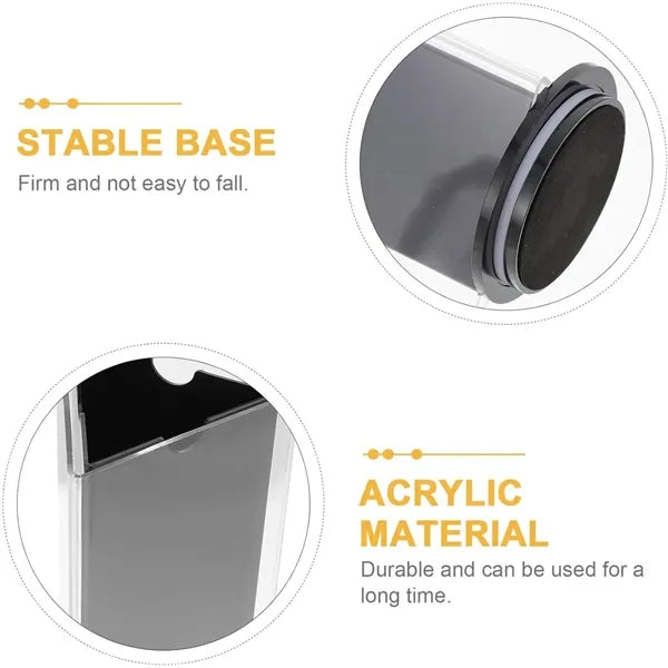 Acrylic Rotate 3 Sided Sign Holder A Frame Menu Stand