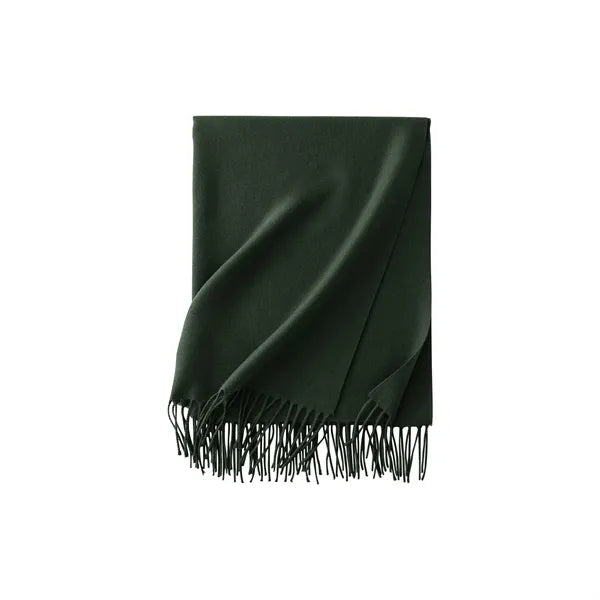 Faux Cashmere Shawl Scarf With Tassels