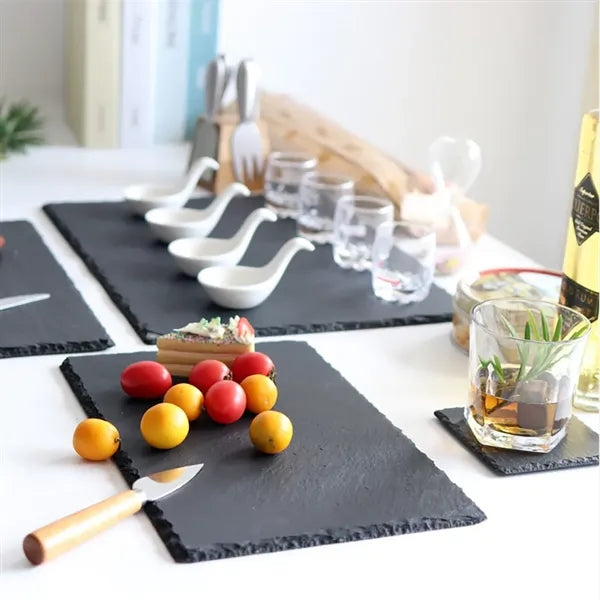 Natural Slate Table Coaster with Non-Slip EVA Back