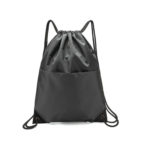 Sports Drawstring Bag with Zipper Pocket