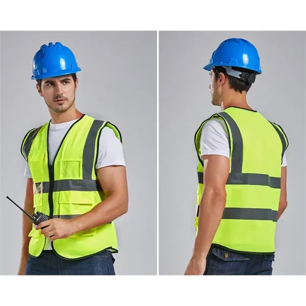 Reflective multi-pocket safety vest(customizable)