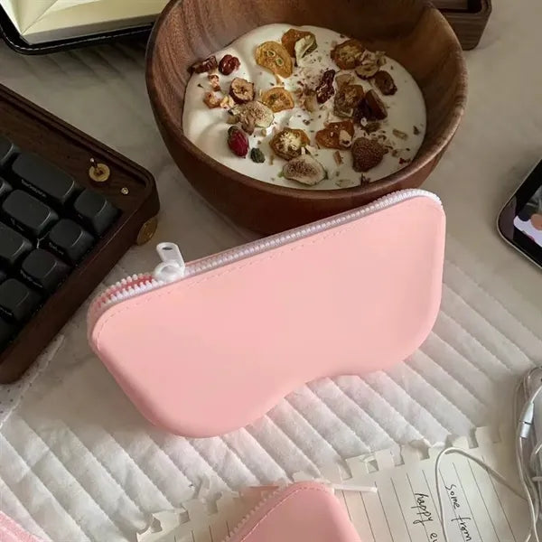 Silicone Eyeglass Sunglass Case With Zipper For Travel