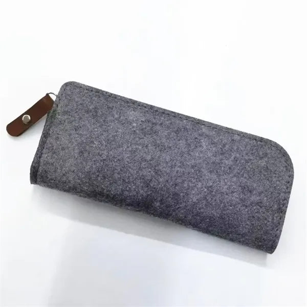 Felt Zipper Pencil Bag Storage Organizer