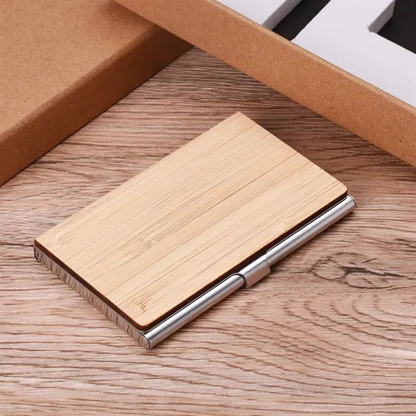 Eco Bamboo Gift Set (Pen, Business Card Holder & Keychain)