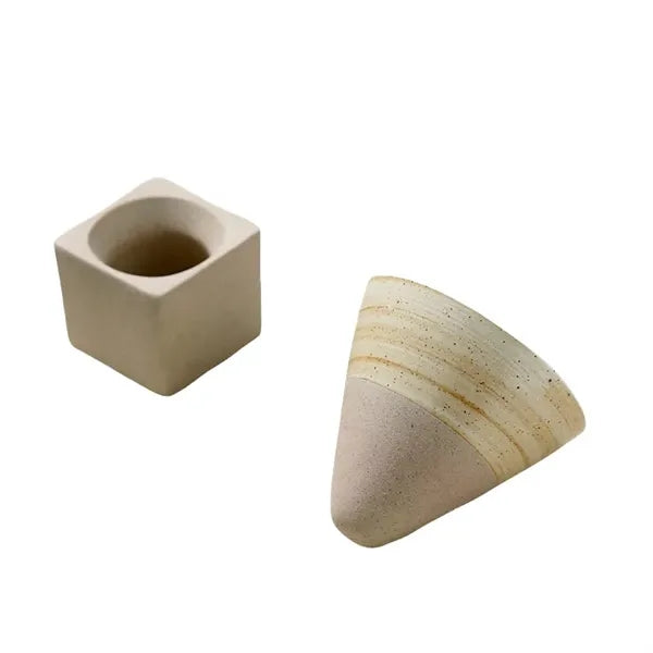 3.5oz & 6.8oz Conical Ceramic Cup Japanese Rustic Mug