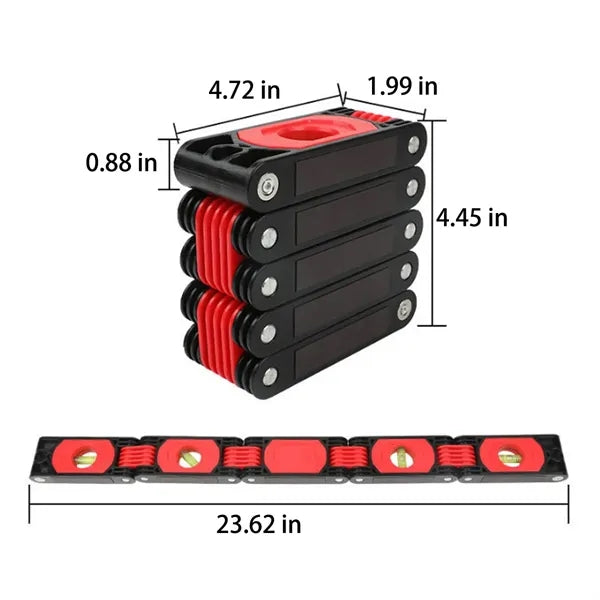 5 Fold Multi-Angle Measuring Ruler With Magnetic Suction