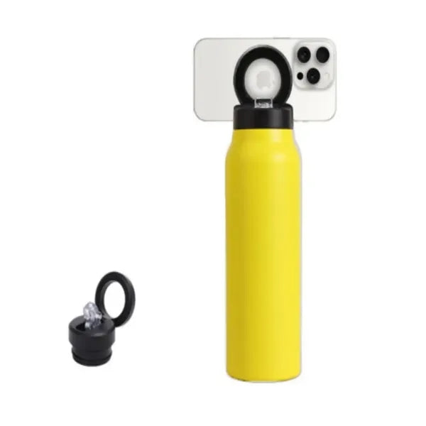 Stainless Steel Thermos w/ Magnetic Phone Stand