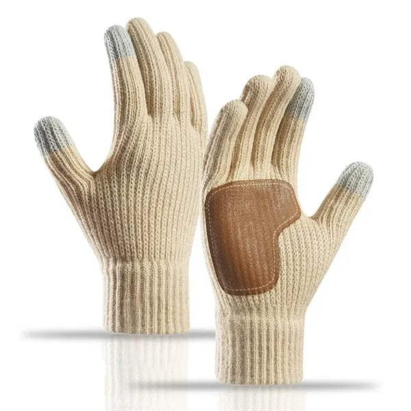 Touchscreen Knitted Winter Gloves with Elastic Cuff