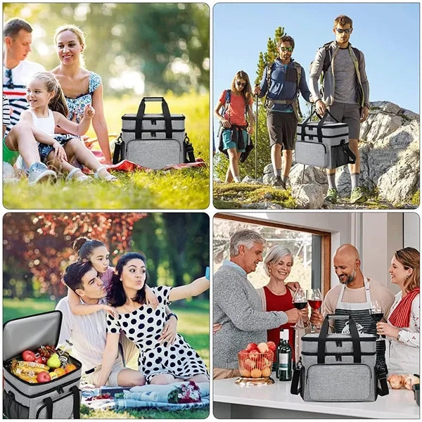 Double Deck Leakproof Insulated Cooler Bag