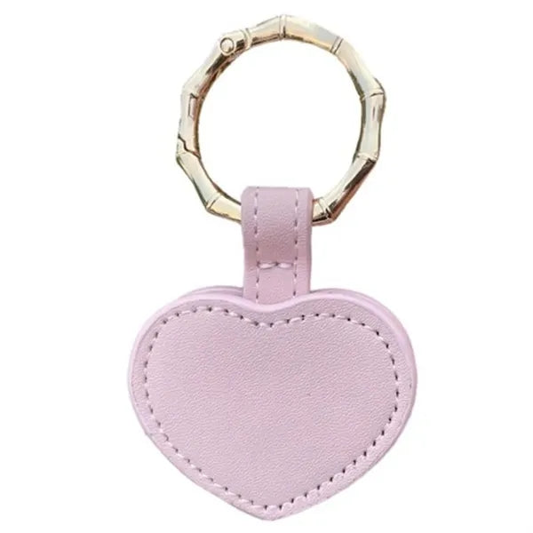 Heart-Shaped Leather Magnetic Hat Clip with Key Ring