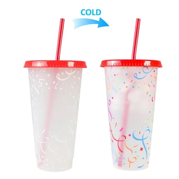 24oz Color-Changing Tumbler with Straw