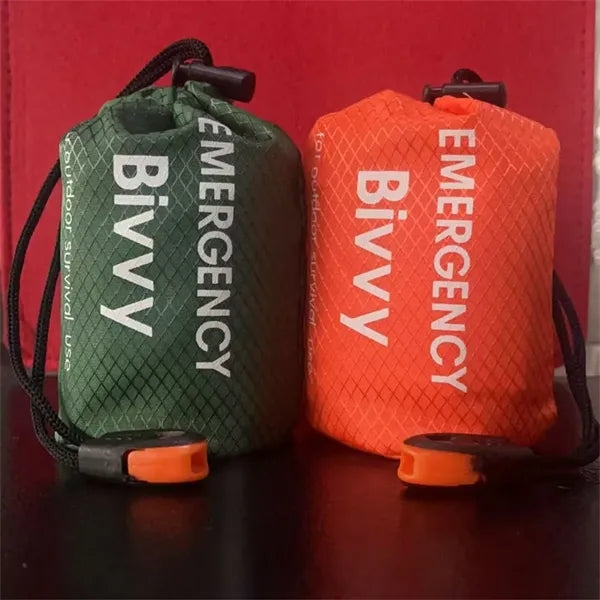 Emergency Survival Sleeping Bag with Whistle and Storage Bag
