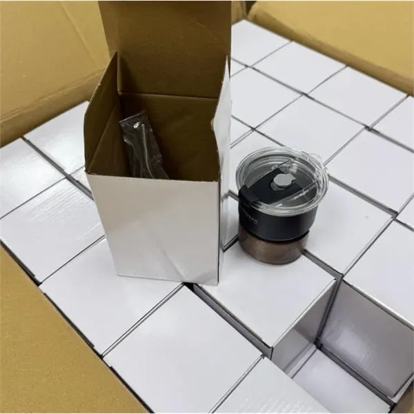 10oz Mini Stainless Steel Tumbler w/Straw Lid Cup Sleeve