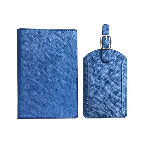 PU Leather Passport Cover With Luggage Tag