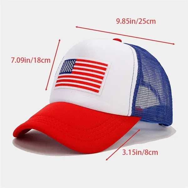 American flag casual mesh breathable duckbill cap