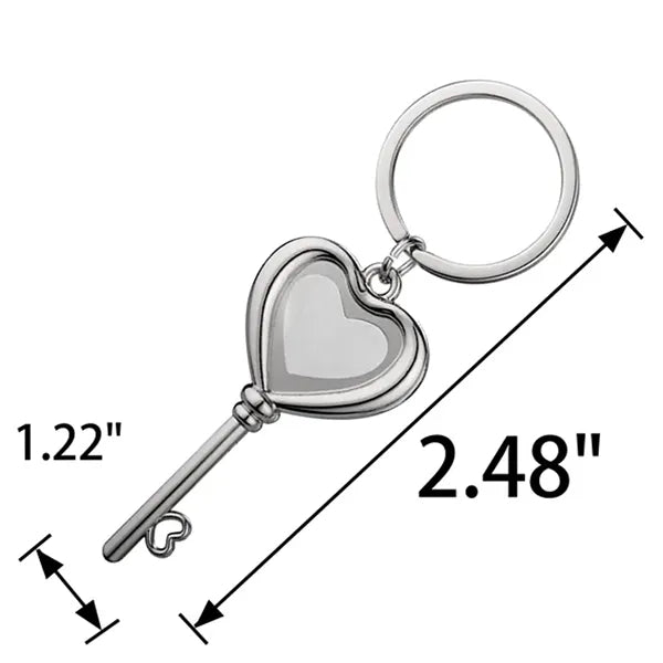 Heart-Shaped Metal Keychain