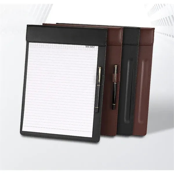 A4 PU Leather Magnetic Clipboard