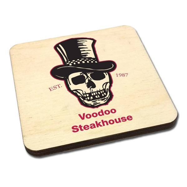 Ultra Vivid Birch Wood Coaster