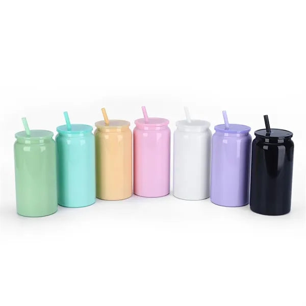 16oz. Fashionable Stainless Steel Insulated Mason Jar