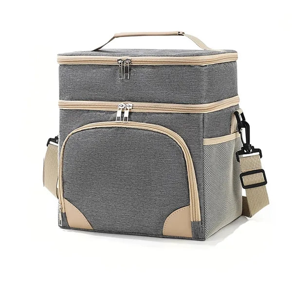 Double Layer Insulated Cooler Lunch Bag