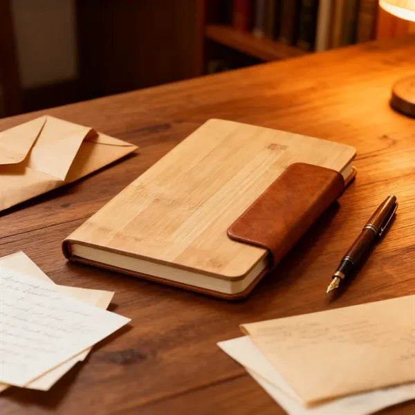 Business Bamboo Grain Leather Notebook