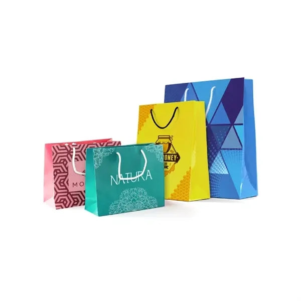 250GSM Custom White Cardboard Bag with Handle